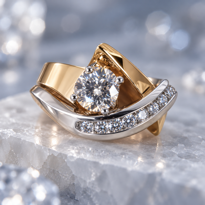 Gold-Plated Zirconia Ring