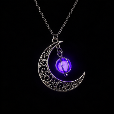 Luminous Moon Pendant Necklace