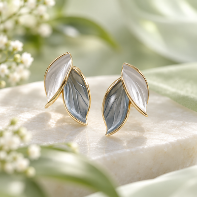 Sculptural Leaf Earrings