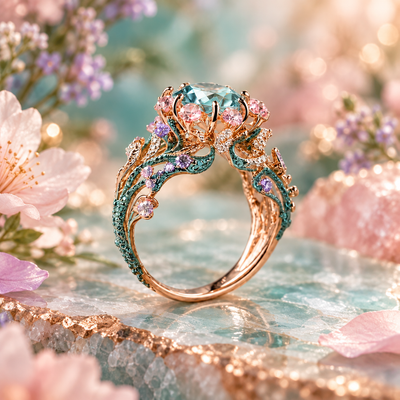Topaz Flower Ring