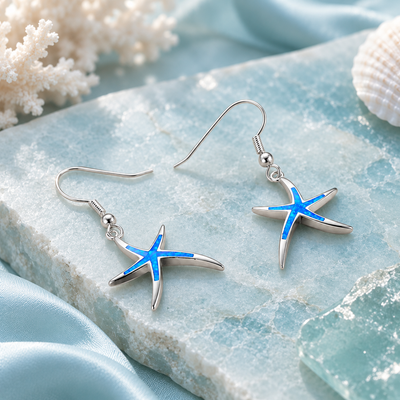Vintage Blue Statement Earrings