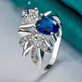Blue Zircon Charm Ring