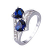 Purple Double Heart Ring 2