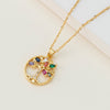 Creative Colorful Tree Of Life Pendant Necklace 1