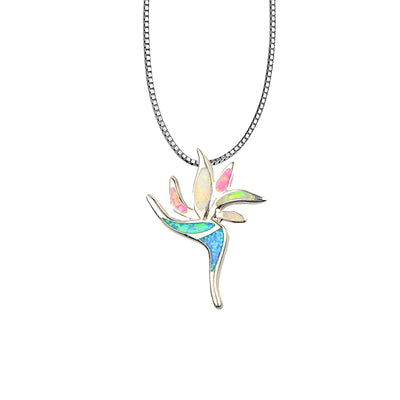 Opal Peace Flower Necklace