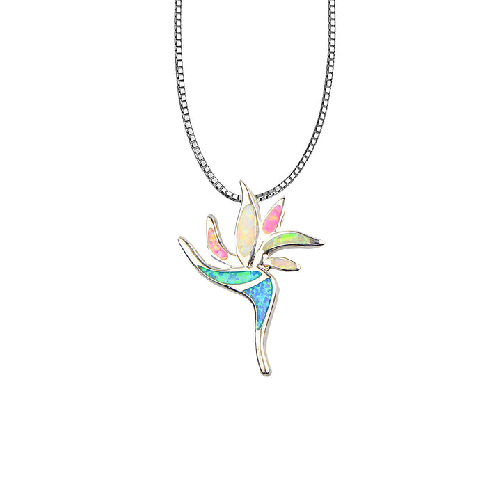 Opal Peace Flower Necklace