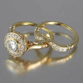 Gold Micro-Pavé Ring Set