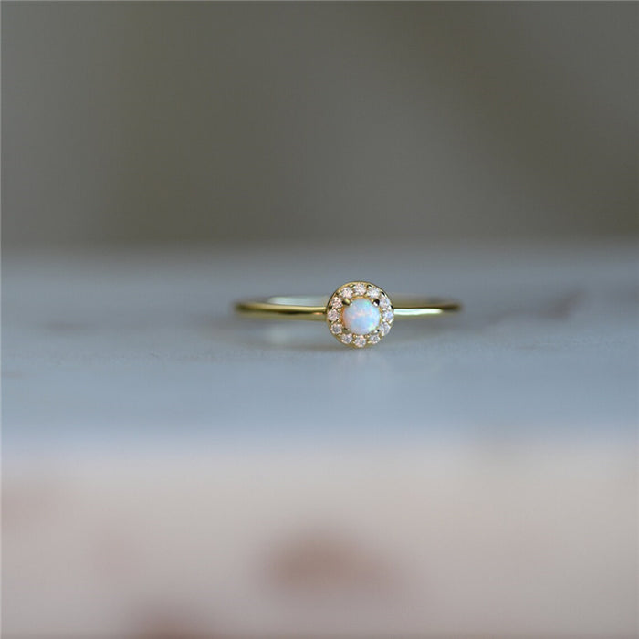 Vintage Opal Silver Ring