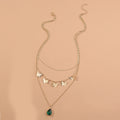 Butterfly Zircon multi-layer pendant necklace