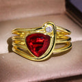 Pomegranate Red Zircon Ring