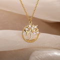 Tree of Life Crystal Necklace