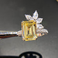 Princess Square Zircon Ring