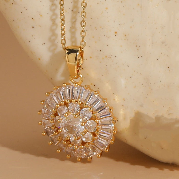 Flower Zircon Necklace