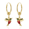 Red Blue Hummingbird Earrings 1