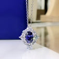 Sapphire Flower Necklace