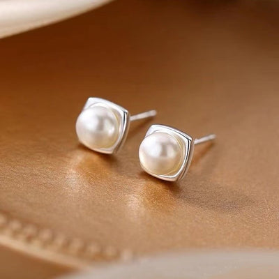 Sterling Silver Pearl Earrings