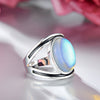 New Inlaid Colorful Moonstone Ring For Women 6