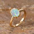 Minimalist White Opal Ring