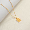 18K Gold Stainless Steel Zircon Eight Awn Star Moon Pendant Necklace 5