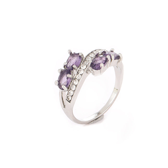 French Purple Zircon Ring
