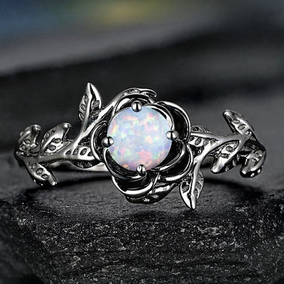 Vintage Opal Black Ring