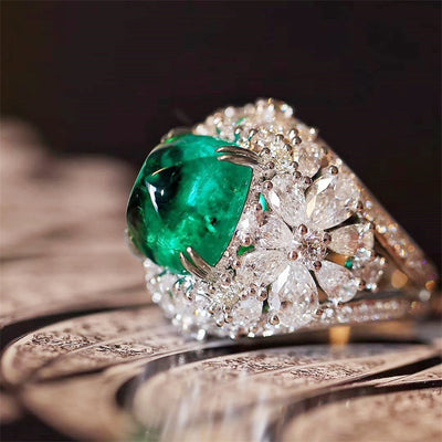 Classic Grandmother Green Zircon Ring