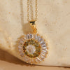 Flower Zircon Necklace 2