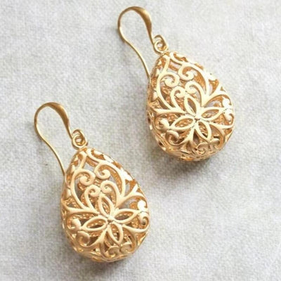 Vintage Hollow Carved Earrings