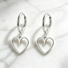 Cut Out Heart Huggie Hoops 1