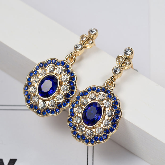 Sapphire Crystal Drop Earrings