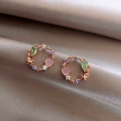 Crystal Garland Stud Earrings