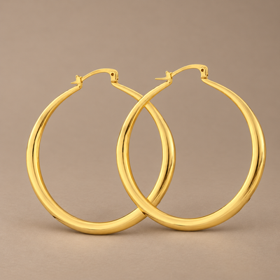 Oversized Glossy Hoop Earrings
