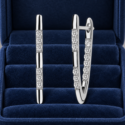 Micro-Pavé Zirconia V Earrings
